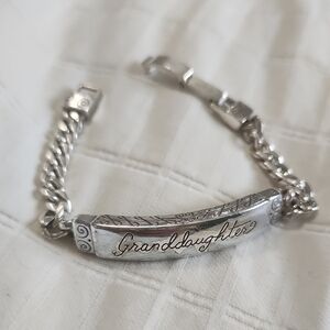 Brighton silver-plated Granddaughter ID bracelet